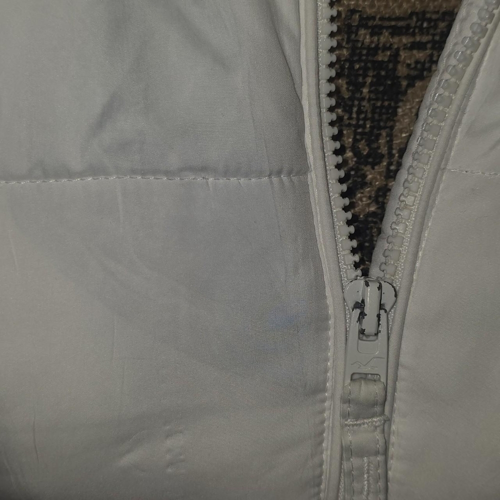 VINTAGE HOLLISTER PUFFER FUR HOOD WINTER JACKET Size SMALL - Picture 6 of 8